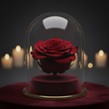 Rosa preservada premium con cúpula